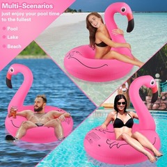 42 Inch Flamingo Inflatable Pool Float Swim Ring Blow Up Water Float