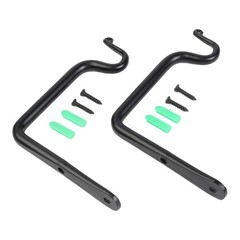 Metal Wall Hooks Black Set of 2 for Hanging Plants For Lanterns and Feeders