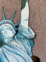 Large Double Sided USA Statue Of Liberty Cardboard Picture. Ideal For Events.