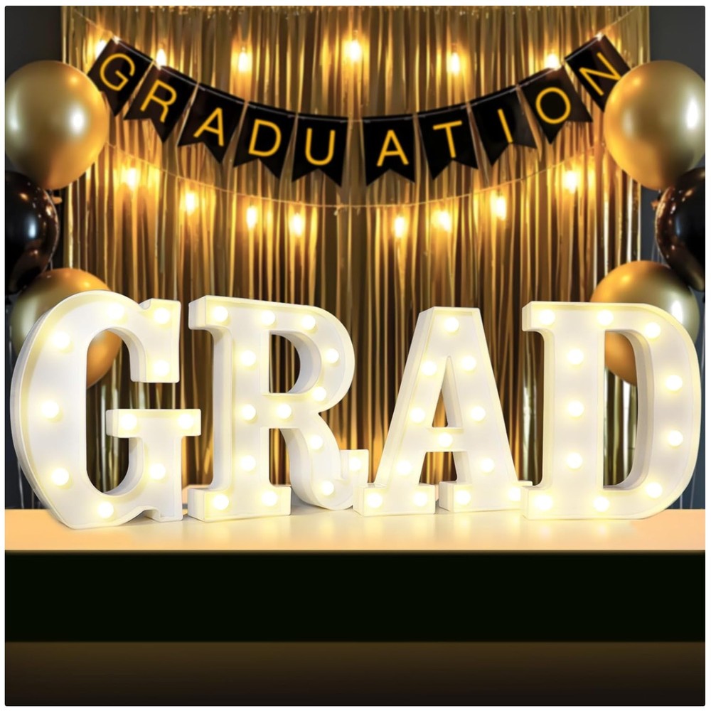 Class of 2026 Graduation Decorations – LED Light Up Letters