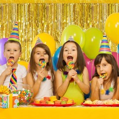 12 Pack Gold Foil Fringe Curtain Party Streamers 3.3×8.2ft Tinsel Backdrop