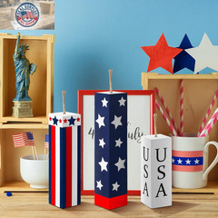 3 Pcs 4Th of July Decorations Set Wooden Patriotic Table Centerpieces Independen