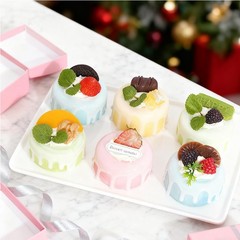 6 PCS Fake Cupcake Jam Artificial Cake Dessert Faux Food Model Photo Display