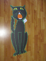 Beistle 22″ Screeching Cat Halloween Decoration Cutout USA NOS