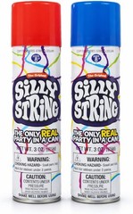 Party Streamer Can 2 Pack Assorted Colors Large 3 oz Non Flammable Fun
