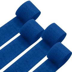 4 Rolls Navy Blue Crepe Paper Streamers 328FT Party Decorations 1.8inx82ft