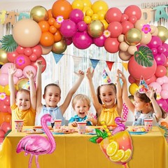 178Pcs Tropical Balloons Arch Garland Kit, Luau Tropical Party Decorations wi…
