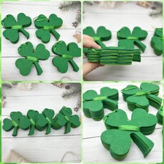 Felt Shamrock Garland Banner – St. Patrick’s Day Decorations for Home & Party