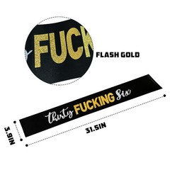 Thirty Eight 38th Birthday Sash Pink Satin Silver Gold Glitter Men Women Gift