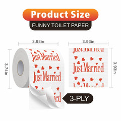 Funny Printed Toilet Paper Roll Novelty Birthday Gift Party Decoration