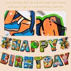 147Pcs Italian Brainrot Birthday Party Decorations Set with Happy Birthday Banne