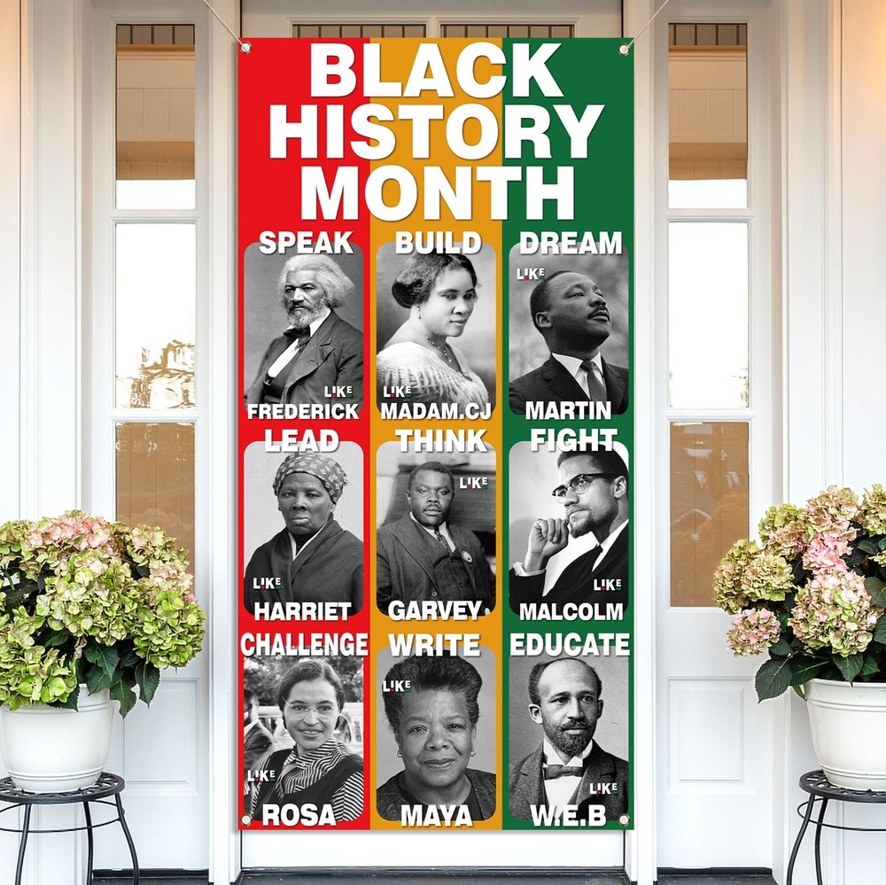 Black History Month Door Cover Afro African Black Pride Celebrate Decoration …