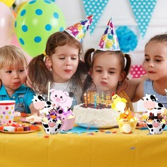 60pcs Farm Animal Cupcake Toppers Wrappers Barnyard Baby Shower Party Décor
