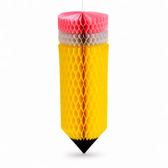 Pencil Hanging Honeycomb Decoration Classroom Teacher School Party Decor 12 In
