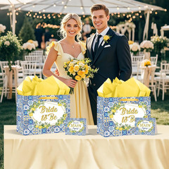 Capri Lemon Bridal Shower Gift Bags She Found Her Main Squeeze Party Favors Bags