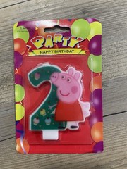 2nd Birthday Peppa Pig Cake Candle – Kids Party Decorations – Fast Shipping!