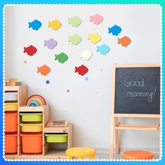 360 PCS 3.9 Inch Assorted Color Paper Fish Cutouts Die Cut DIY Craft Decor