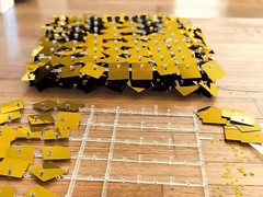 Champagne Gold Shimmer Wall Panels 10 Pcs Wall Backdrop Square Sequins