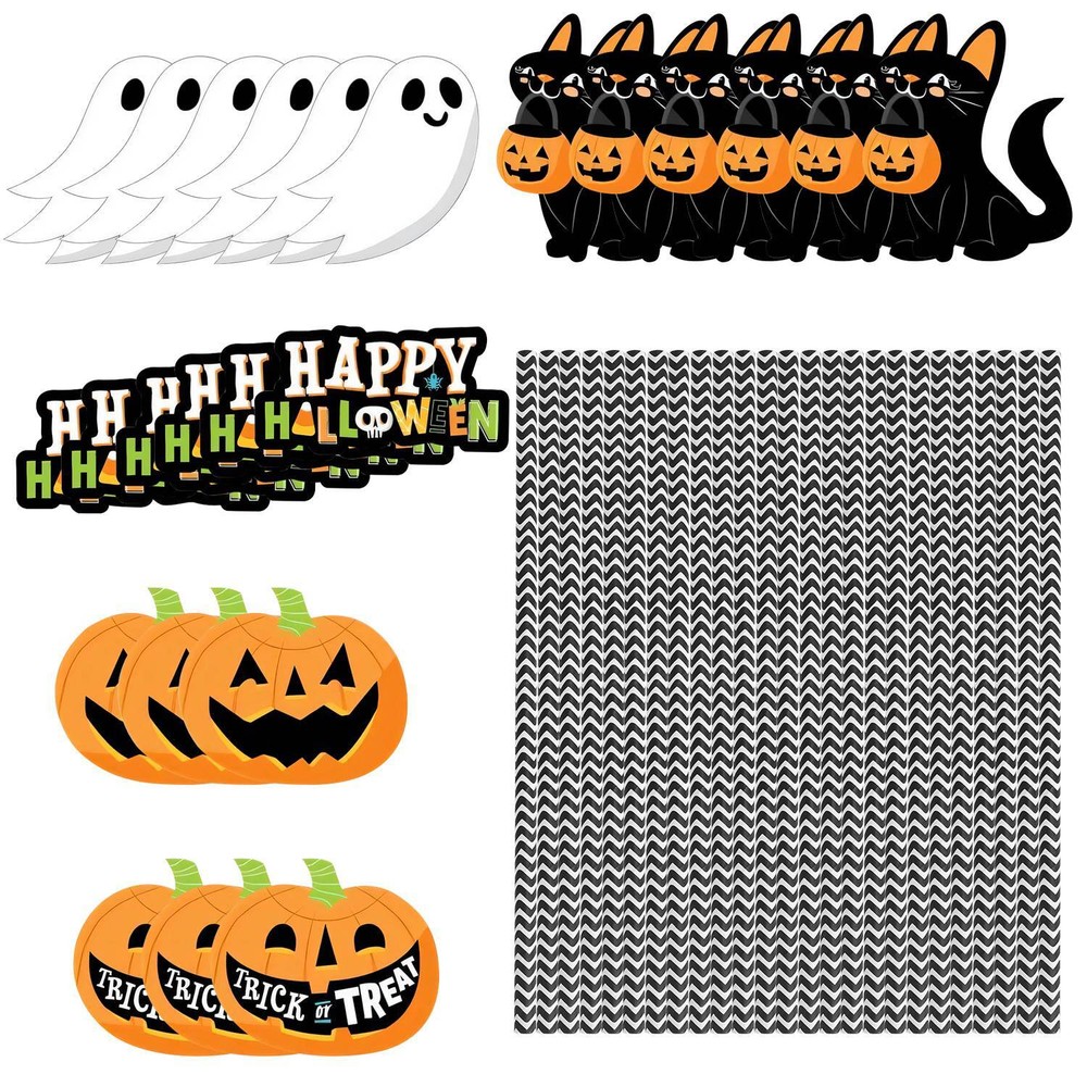 25Pcs Drinking Straws Halloween Charms Straws Gathering Drinks Straws Halloween