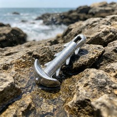 Anchor Shaped Sea Urchin Bait Sinker Anti-Slip Locking Hook Saltwater Metal Fish