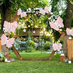 6 Pcs Large Gradient Pink Butterfly Decorations Mariposas Grandes para Decoracio
