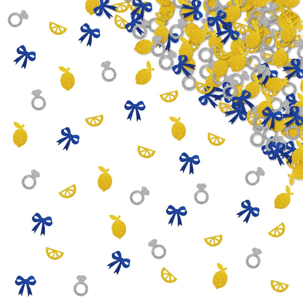120 PCS She Found Her Main Squeeze Lemon Confetti Bridal Shower Table Decor
