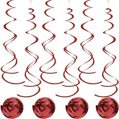 30 Pcs Burgundy Swirls Decorations Hanging Swirl Decorations Party Streamers …