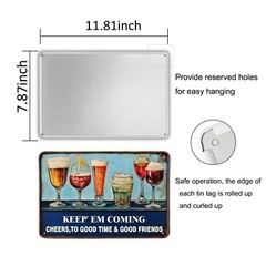 Bar Kitchen Decoration Metal Sign，vintage beer metal tin Sign,Home Coffee