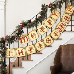Christmas Decorations – Vintage Merry Christmas Banner – Retro Nostalgic Trad…