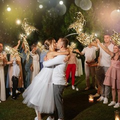 24 Pcs Lighted Wedding Wands LED Tinsel Wands Light up Streamers