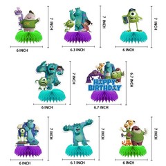 Monsters University Honeycomb Centerpieces Table Toppers Decore Birthday Party