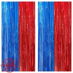 KatchOn Xlarge Streamers Red and Blue Fringe