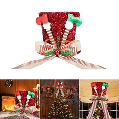 Collapsible Christmas Tree Top Hat with Secure Fixing for Festive Decor
