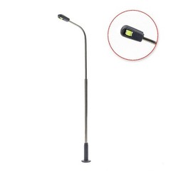 Set of 12 Model Railway Lamp Posts Warm White LED Light Single Head 14CM