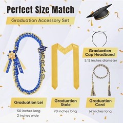 4 Piece Graduation Gift Set – Blue & Gold