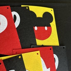 Mickey Mouse Hanging Decoration Birthday Party Kids Paper Yellow Red Black