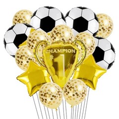 Soccer Birthday Party Decorations, 16 Pcs World Cup Soccer Balloons Set for