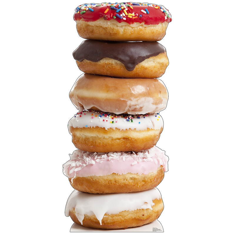 STACK OF DOUGHNUTS 76″ Tall CARDBOARD CUTOUT Standup Standee Poster Donuts Prop