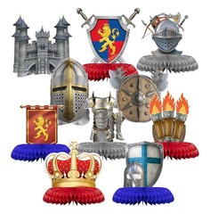 Medieval Knight Party Decorations Table Scene Setter Cutouts Banner