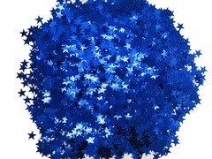 Blue Glitter Star Confetti 20mm Metallic Stars Foil Table Scatter 250 Grams
