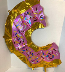 Pink Bite Donut Shape Foil Balloon for Sweet Celebrations Mylar Balloon Decor