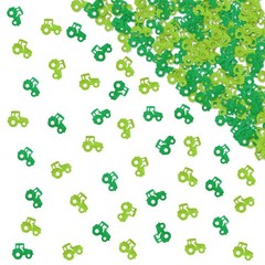 120 PCS Green Glitter Tractor Shaped Farm Party Table Scatter Confetti
