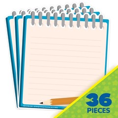 Notebook Paper Cut-Out Classroom Decorations for Teachers, 36 Pieces