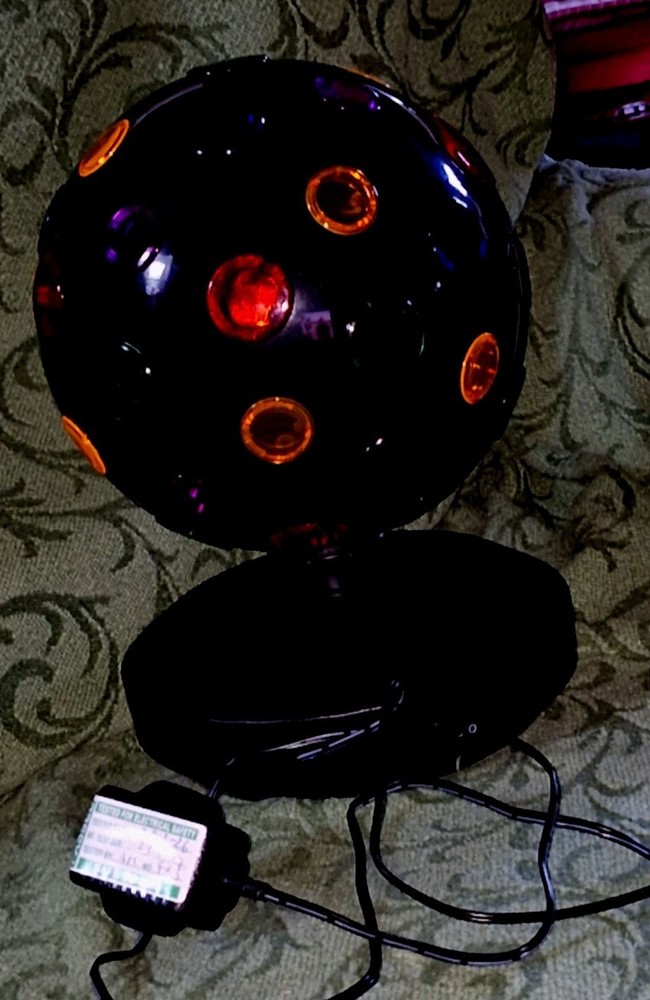 Spinning Multicoloured Disco Ball with Original Box & Instructions Vintage Retro