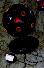 Spinning Multicoloured Disco Ball with Original Box & Instructions Vintage Retro