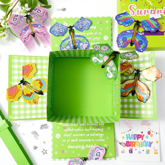 Birthday Explosion Gift Box, Birthday Butterfly Flying Surprise Gift Box, DIY Ex