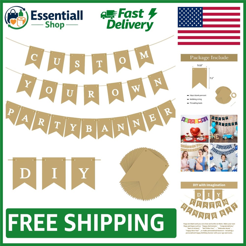 Customizable Beige Swallowtail Flags – 24 DIY Banners for Every Celebration