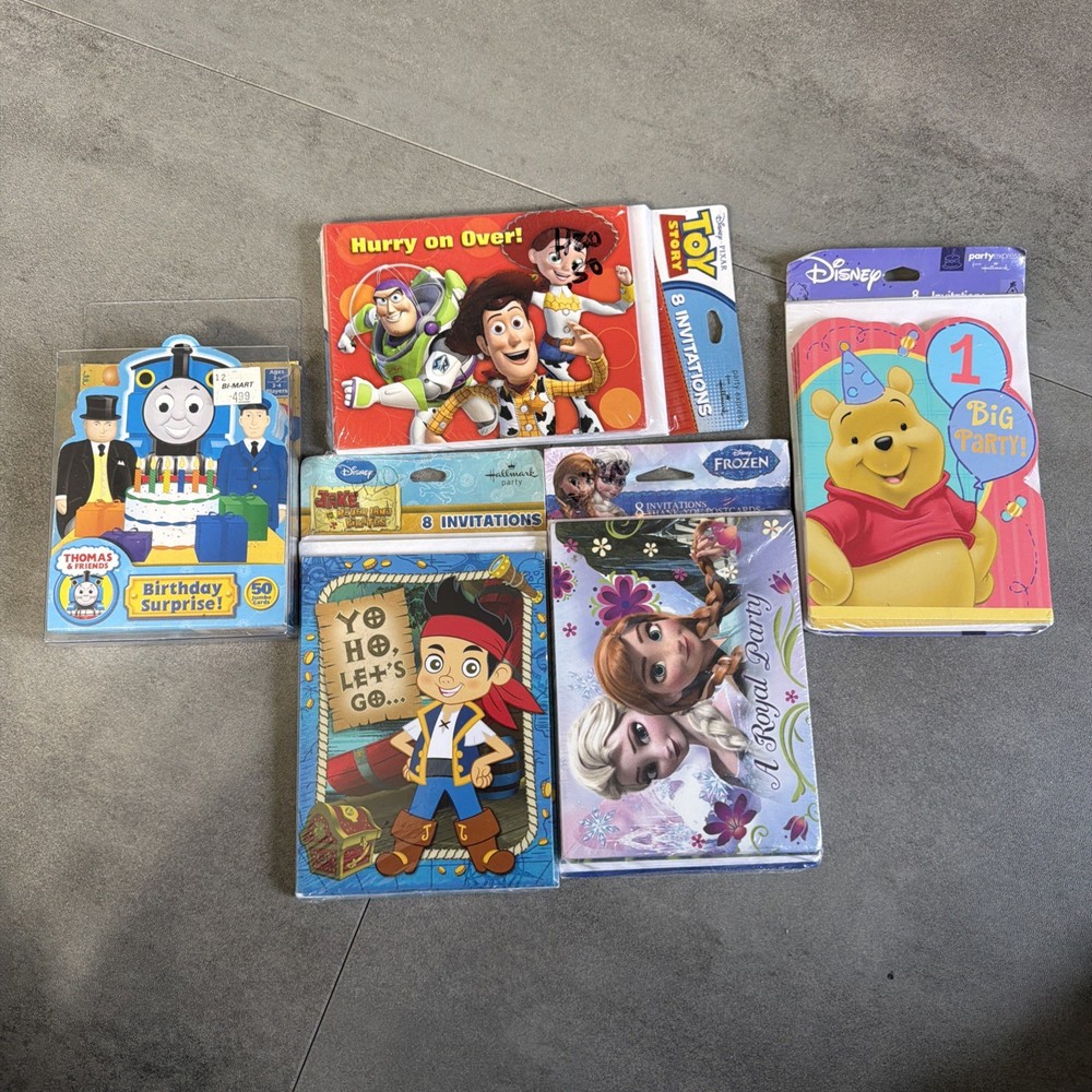 Disney Character Birthday Invitation Party Supply Bundle