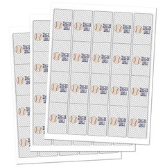 60 Sports Baseball Miniature Candy Bar Wrapper, Mini Candy Bar Stickers