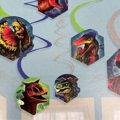 Jurassic World Swirl Decorations Birthday Party Favor Supplies 12pc Dinosaurs